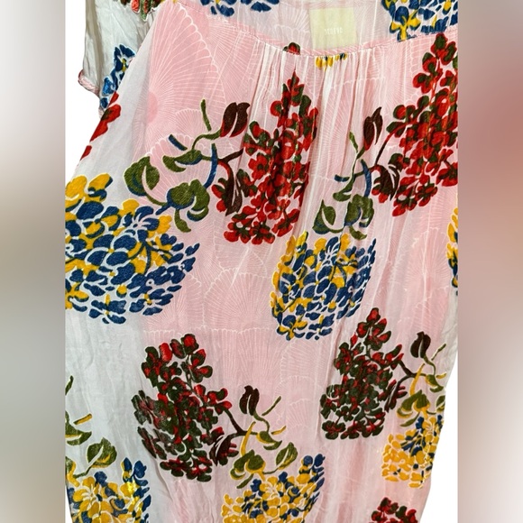 Maeve by Anthropologie Flower Market Swing Dress Velvet Burnout Red‎ Motif Sz M - Picture 5 of 14